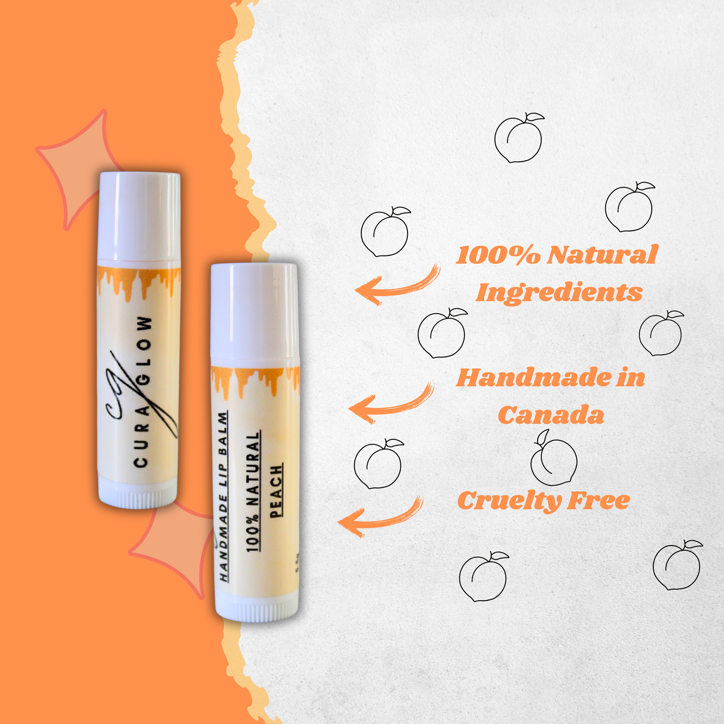 Cura Glow - Peach Lip Balm