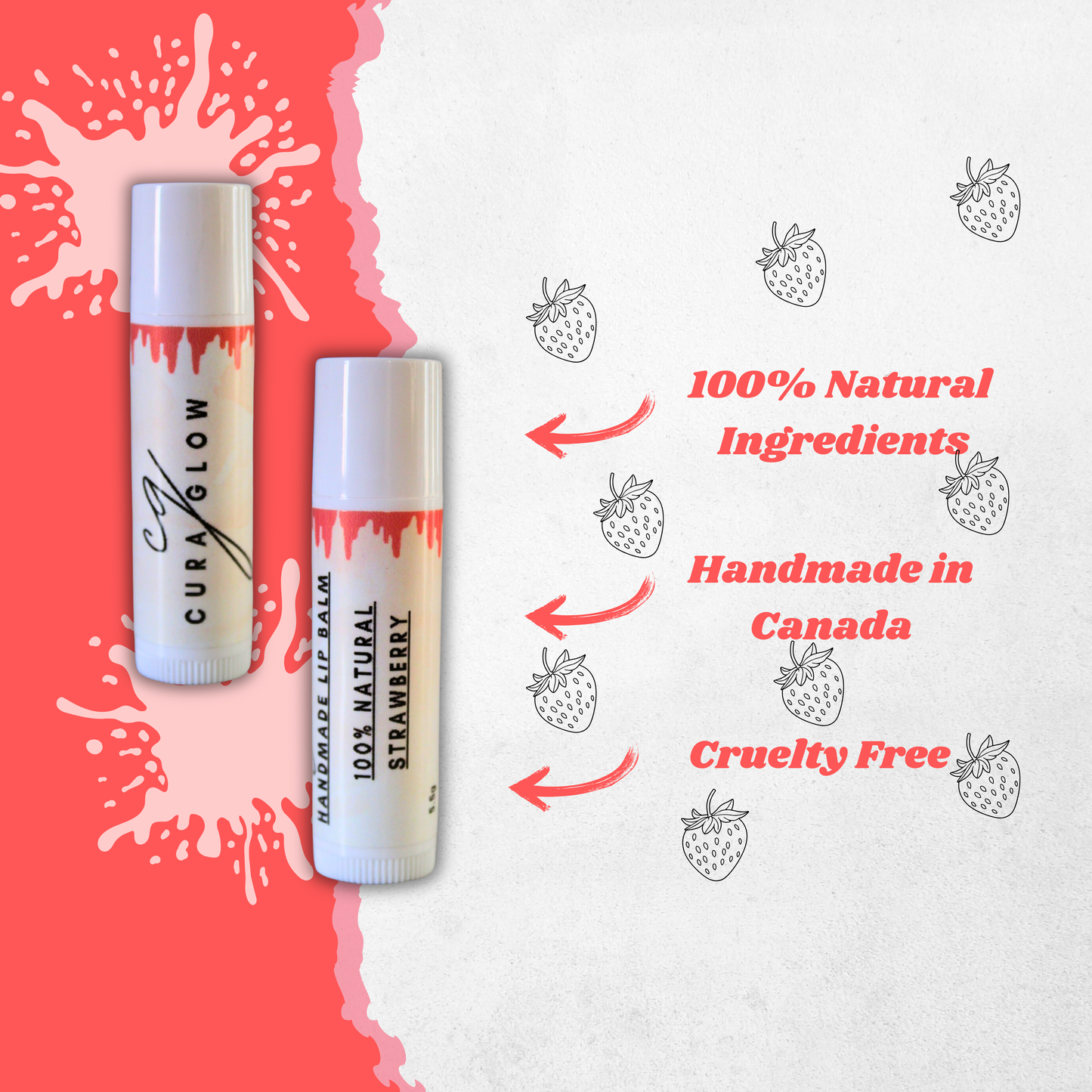Cura Glow - Strawberry Lip Balm
